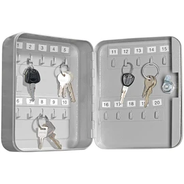 Xcase Metal Key Cabinet: Steel Key Cabinet for 20 Keys with 2 Security Keys (Emergency Key Box, Small, Key Rack)
