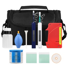 Fiber Optic Cleaning kit with SC 2.5mm Interface/LC1.25mm Interface Fiber Optic Cleaning Pen, Cleaning Box Clean dust-Free Paper,Suitable for SC/FC/ST/LC Plug end Cleaning kit