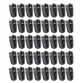 Xrten Pack of 40 Clothes Pegs, Plastic Clips, Non-Slip Clothes Clips, Clothes Pins, Perfect for Use with Narrow Hangers (Black)