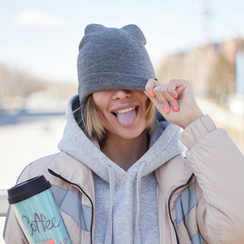 ZOORON Beanie for Men Women Warm Winter Hats Acrylic Knit