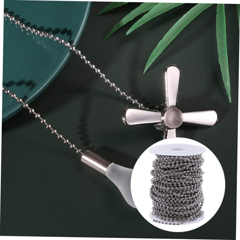 jojofuny 30m Beaded Pull Chain Roller Chain for Jewelry Making