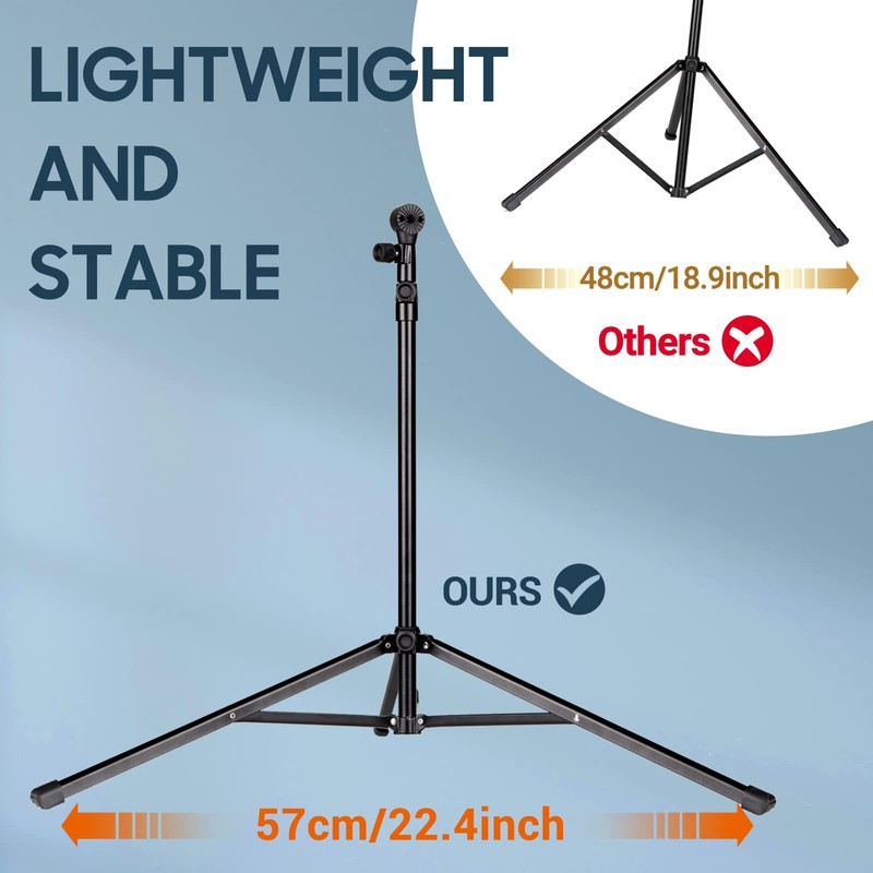 CAHAYA Dual-Use Reinforced Folding Sheet Music Stand with Stand Light