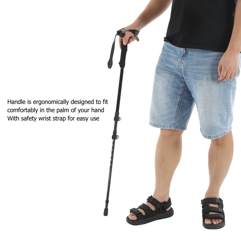 Hiker Hiking Pole Adjustable Telescopic Outdoor Walking Stick Elderly Non