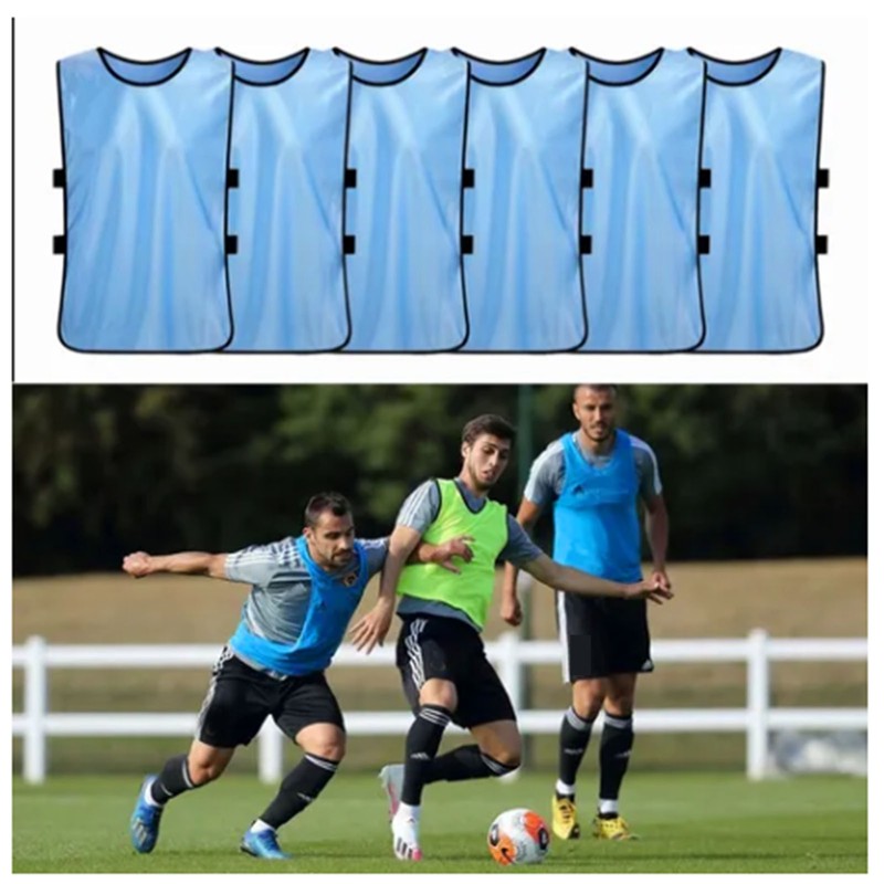 6Pcs Soccer Training Vest Bright Color Excellent Water Absorption Soccer
