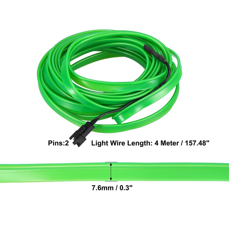 X AUTOHAUX 4 Meter/13ft Interior USB Neon EL Wire String