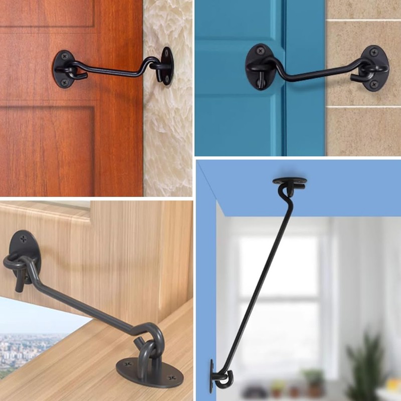 Cabin Hook Door Latch 2 Pack Stainless Steel Eye Latch