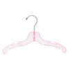 Only Hangers 12" Children's Pink Plastic Top Hanger [Bundle of 25]