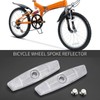 MFC PRO Bicycle Wheel Reflector White Pack of 2 (White,