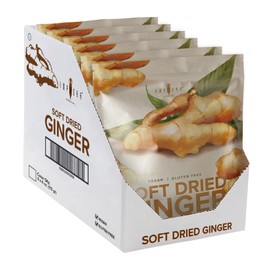 Amphora Conventional Soft Dried Ginger 4 oz (113 gr) per pouch ( Case of 6 pouches )