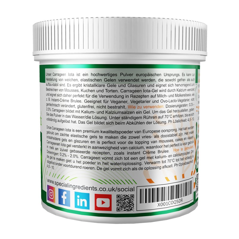 Jota Carrageen Powder 250 g Highest Quality (German Labels and