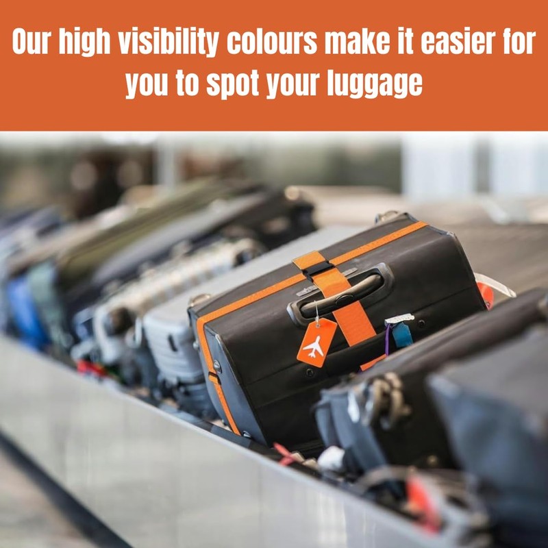 2 Luggage Straps, 2 Luggage Tags and 2 Suitcase Locks,
