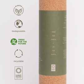 Ananday Premium Cork Yoga Mat - Eco-Friendly, Non-Toxic & PVC-Free, Non-Slip, Perfect for Hot Yoga, Pilates & Exercise - Cushioned for Superior Comfort & Support Beige