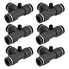 10pcs Pneumatic Tube Fitting Durable PVC Stable Sealing Corrosion Resistance