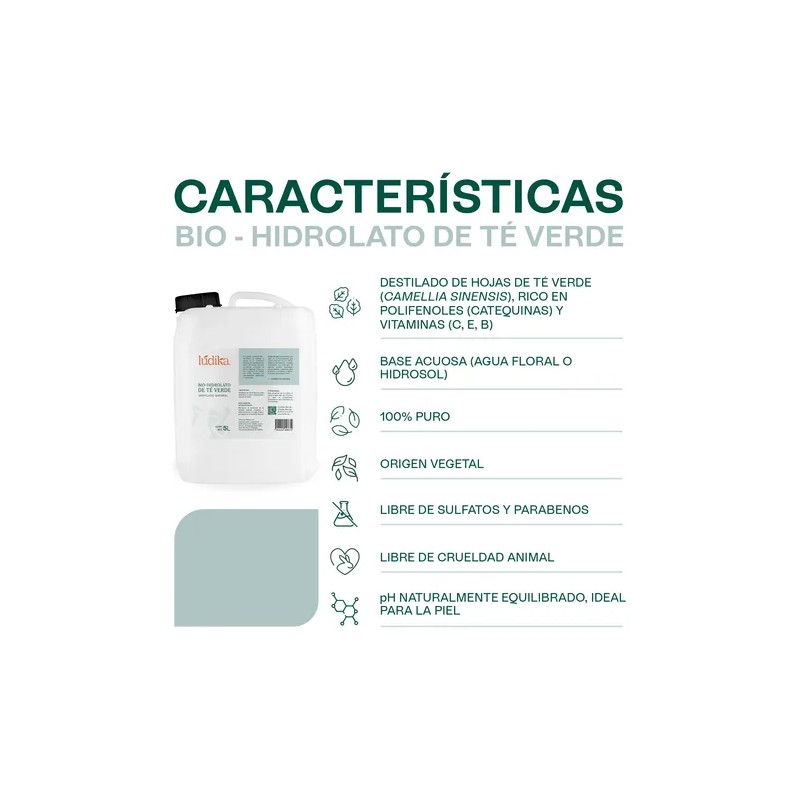 Hidrolato De Té Verde Facial Orgánico 5 L