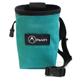 Psychi OG Chalk Bag with Storage Pocket and Waist Starp For Rock Climbing Bouldering (Turqouise)