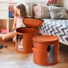 Suzile 4 Pcs Hat Boxes Oversized Round Cowboy Hat Storage