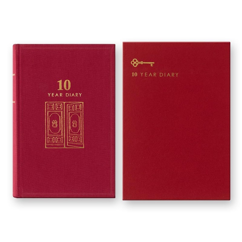 Midori Diary 10-Year Continuous Use Door Dark Red 12860006