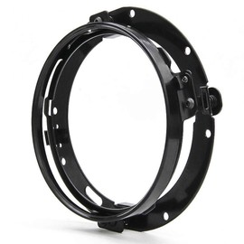 HANEU (Black 7" inch Round LED Daymaker Projector Headlight Trim Ring Mounting Bracket for Headlight/Street Glide
