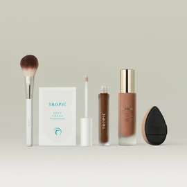 Tropic Skincare The Radiant Complexion Kit, Shade 10 (Deep with warm golden undertones) / Refill (save £34.80)