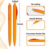 Wiaziert BallPoint Pens, 100 Pack (BLACK Ink),Bulk Pens, Orange Barrel,Click