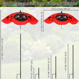 Sunnymove 1 Pack 24. 5 Inch Plant Umbrellas for Outdoor Plants Garden Umbrella Shade for Potted Plant, Garden Bed Flower Pot Provide Shade to ‌defend Blazing Sun (Ladybug)