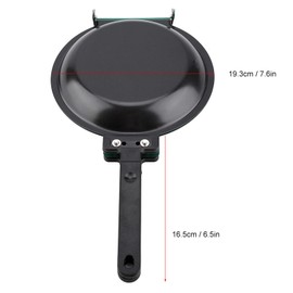 HAOHIZE Double Frying Pan, Double Side Steel Coating Flip Pancake Maker Household Kitchen Cookware 7.6in Double Side Pancake Pan for Home Apartment Restaurant
