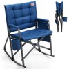 EVER ADVANCED Lightweight Folding Rocking Camping Chair, Padded Portable Rocker