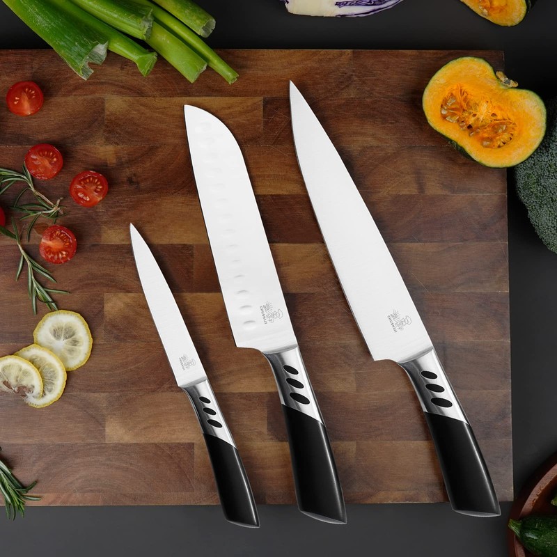 CHUSHIJI Kitchen Knives,Kitchen Knives Set of 3,Stainless Steel Kitchen Knife