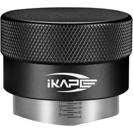 IKAPE Coffee Products, distribuidor de café de 51 mm, distribuidor de espresso adaptable a la gravedad se adapta a todos los portafiltros espresso de 51 mm, compatible con portafiltro Delonghi sin fondo de 51 mm (negro)