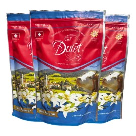Dulet 3 Pack Lactosuero Suizo Vainilla 450gr, 100% Natural