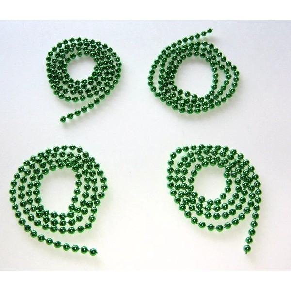 Unbranded Christmas Decorations Green Bead Garland 6mm 128" Total for