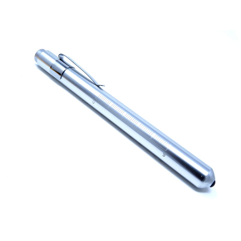 Penlight Reusable Medical Aluminum LED Pen Light with Pupil Gauge