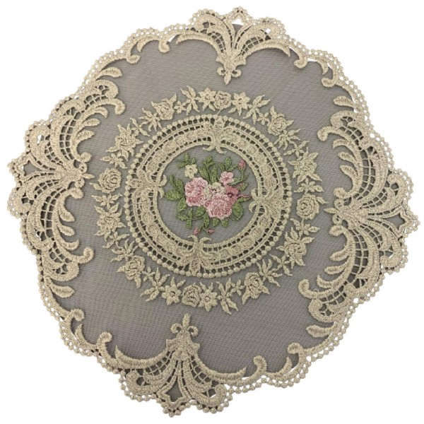 Elegant Interior [French Lace Doily] Green 12300DL-GN Table Cloth Table Center Beauty Salon Nail Salon Cosmetic Makeup