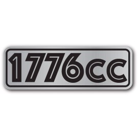 Air Cooled VW 1776CC DECAL Fits VW VOLKSWAGEN BEETLE GHIA TYPE 1 3 BUS