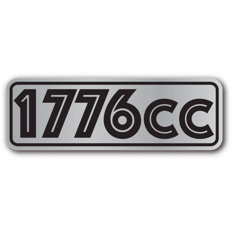 Air Cooled VW 1776CC DECAL Fits VW VOLKSWAGEN BEETLE GHIA