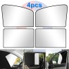 mingo-tech 4pcs Car Magnetic Side Front & Rear Window Sun