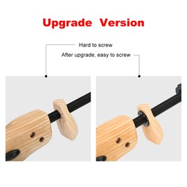 KevenAnna 【Upgrade Version】 Shoe Stretcher with Carrying Bag Pair of Premium Professional 2-way Wooden Shoe Trees Stretch Width and Length for Men or Women (Large)