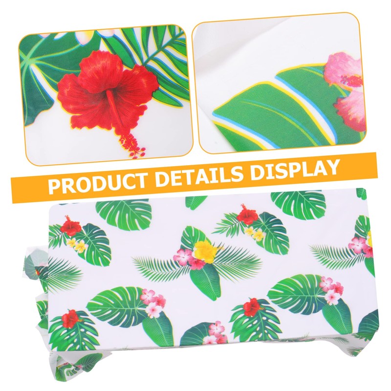 Mikinona Leaves Pattern Tablecloth Picnic Table Cover Iridescent Table Cloth