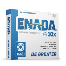 ENADA ENADA 10X NADH Supplement with Fast Acting Formula for Active Lifestyle | Natural Energy Booster great for Jet Lag, Athletic Performance & Studying | Improves Stamina and Mental Clarity | 30 Lozenge