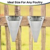 Mumufy 4 Pcs Medium Chicken Cone, Galvanized Steel Poultry Restraining