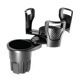 Limitless Dual CupStation - 2-in-1 Expandable Cup Holder with 360° Rotating Base – Black