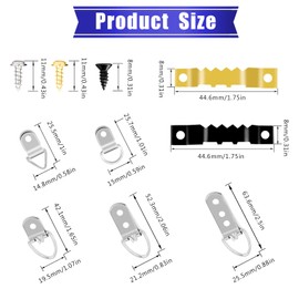 maierke 353PCS Picture Hanging Kit,Picture Hangers Heavy Duty Picture Hanging Hooks with Screws,Picture Frame Hooks Heavy Duty Picture Framing Supplies Kit for Picture Hanging(7 Types)