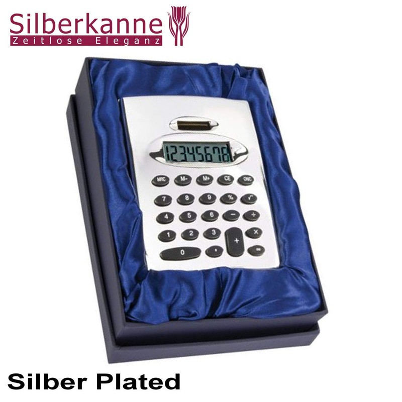 SILBERKANNE Table Calculator Classic 11 x 14 cm Premium Silver