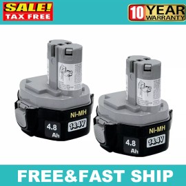 For Makita 2Pack For Makita 4800mAh 14.4V 1420 PA14 Battery 1422 1433 1434 1435 192699-A
