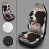 Howilath 3D Border Collie Print Car Front Seat Covers Set