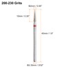 HARFINGTON 5pcs 200-230 Grits Diamond Grinding Bit 2mm Tapered Head