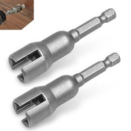 Polcatay 2 PCS Power Wing Nut Driver Set, Butterfly Hole Socket Wrench, Hex Shank Nut, Universal Automobile Accessories, for Most Cars, Trucks and Vans (Silver #2.5In Height)