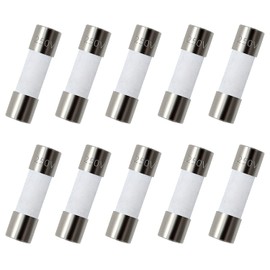 ZUPAYIPA Pack of 10 pcs F5AL Fast-Blow Fuse 5A 5amp 250V Ceramic Fuses 0.2 x 0.79 inch / 5 x 20 mm (F5A Ceramic)