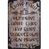 Wall Sign I love fall! Pumpkins apple cider hay rides