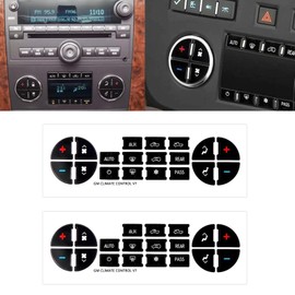 Xotic Tech 2 Packs Car AC Dash Button Sticker Repair Kit Radio AC Control Button Decal Compatible with Chevy Silverado Suburban Tahoe Traverse or Buick Enclave or GMC Sierra Yukon Acadia GM Vehicles